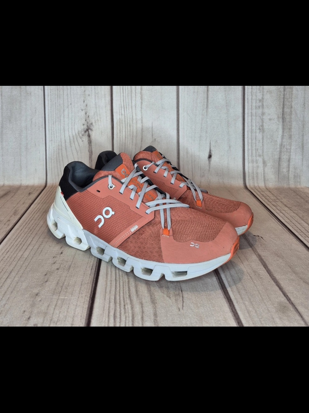On Cloudflyer 4 Men's Size 12.5 Ginger & White Running Shoes Orange/White